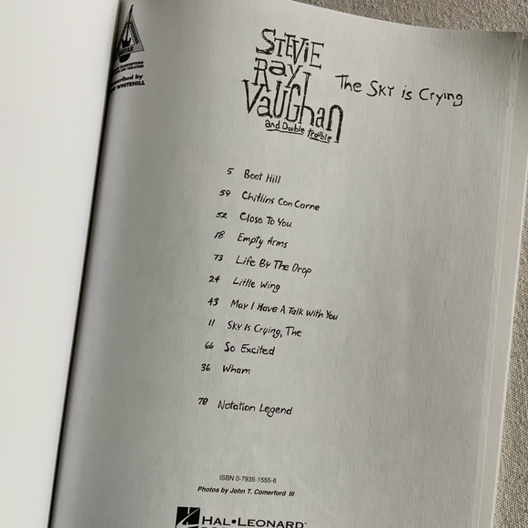 Stevie Ray Vaughan Sheet Music Book - Picture 5 of 7